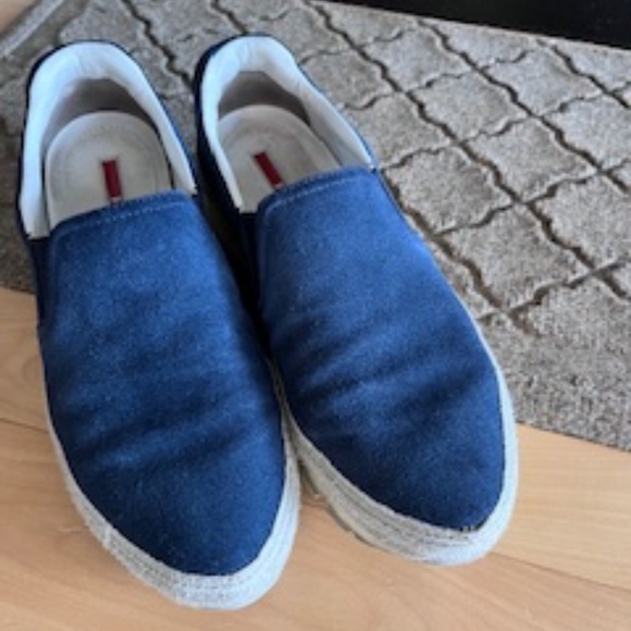 Prada Navy Suede Espadrille - Picture 5 of 6